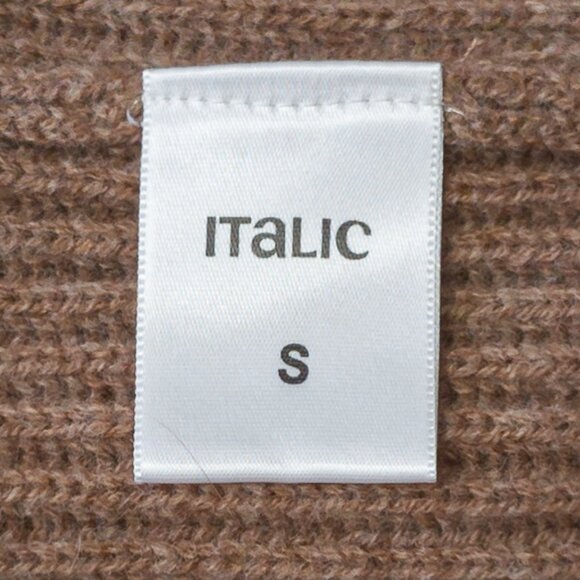 Italic Wool Cashmere Ribbed V-Neck Cardigan – Men's Size Small (Pecan) - Picture 14 of 16